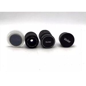 Vivitar 30-70mm 1:3.5 Macro Focusing Zoom Black Lens With Filter Lot Of 3